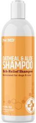 Pet MD Oatmeal & Aloe Itch Relief Dog & Cat Shampoo, 16-fl oz bottle