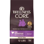 Wellness CORE Grain-Free Senior Deboned Turkey Recipe Dry Dog Food, 12-lb bag