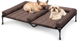Veehoo Double Dog Elevated Dog Bed, Brown, X-Large