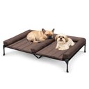 Veehoo Cooling Raised Elevated Double Dog Bed, Brown, X-Large