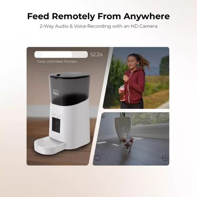 Show full view: Penthouse Paws Smart HD Automatic Dog & Cat Feeder, 6-L, White slide 7 of 11