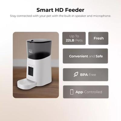 Show full view: Penthouse Paws Smart HD Automatic Dog & Cat Feeder, 6-L, White slide 8 of 11