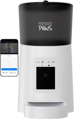 Show full view: Penthouse Paws Smart HD Automatic Dog & Cat Feeder, 6-L, White slide 3 of 11