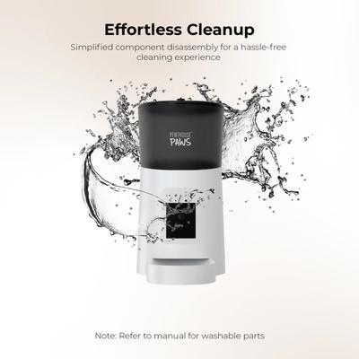 Show full view: Penthouse Paws Smart HD Automatic Dog & Cat Feeder, 6-L, White slide 6 of 11