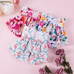 CuteBone Reusable Female Dog Diapers with Skirts, 3 count, Small: 11 to 16-in waist, Floral slide 2 of 9