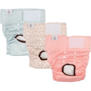 CuteBone Reusable Female Dog Diapers, 3 count, Large: 20 to 27-in waist, Leaf