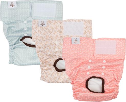 Show full view: CuteBone Reusable Female Dog Diapers, 3 count, Large: 20 to 27-in waist, Leaf slide 5 of 11