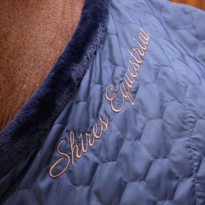 Show full view: Shires Equestrian Products Deluxe Quilted Horse Rug, Navy, 60-in slide 2 of 8