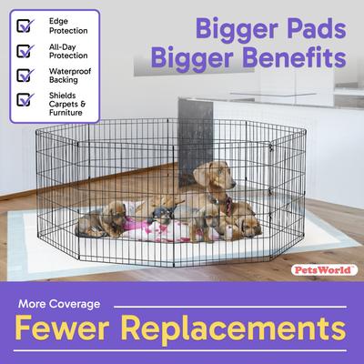 Show full view: PetsWorld Dog Training & Potty Pads, 43 x 74-in, 25 count, Unscented slide 3 of 4