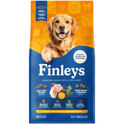 Finley's Finley's Chicken, Brown Rice & Vegetable Recipe Dry Dog Food, 4-lb bag
