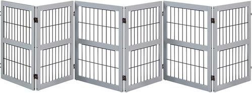 Show full view: Unipaws Free Standing Configurable Wood Dog Gate, Grey, 1.5 x 132 x 31.5-in slide 8 of 8