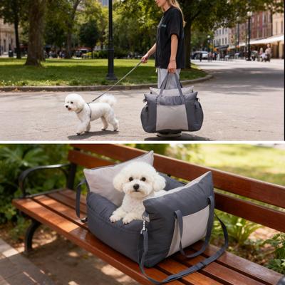 Show full view: LFC PETS Dog Car Booster Seat, Grey slide 5 of 10