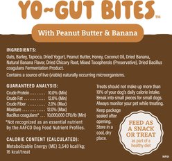 Natural Balance Yo-Gut Bites with Peanut Butter & Banana Crunchy Dog Treats, 10-oz bag slide 2 of 8