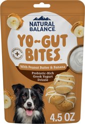 Natural Balance Yo-Gut Bites with Peanut Butter & Banana Crunchy Dog Treats, 4.5-oz bag