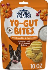 Natural Balance Yo-Gut Bites with Pumpkin & Cranberries Crunchy Dog Treats, 10-oz bag