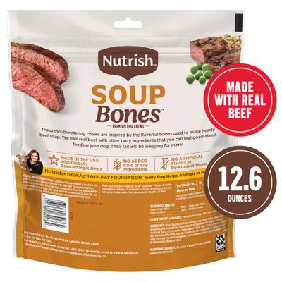 Show full view: Nutrish Soup Bones Minis with Real Beef & Barley Chews Dog Treats, 16 count (Rachael Ray) slide 4 of 13