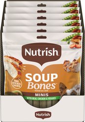 Nutrish Soup Bones Minis with Real Chicken & Veggies Chews Dog Treats, 16 count (Rachael Ray)