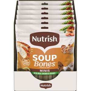 Nutrish Soup Bones Minis with Real Chicken & Veggies Chews Dog Treats, 16 count (Rachael Ray)