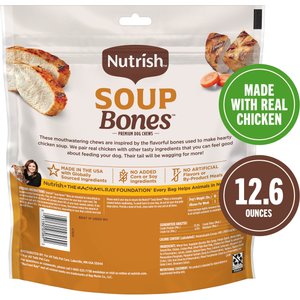 Nutrish Soup Bones Minis with Real Chicken & Veggies Chews Dog Treats, 16 count (Rachael Ray)