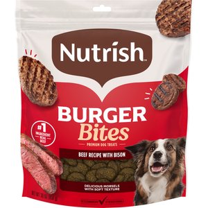 Rachael Ray Nutrish Burger Bites Beef & Bison Recipe Soft & Chewy Dog Treats, 30-oz bag (Rachael Ray)