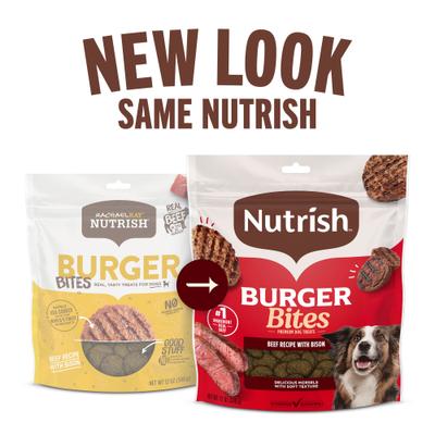 Show full view: Nutrish Burger Bites, Beef Burger with Bison Grain-Free Dog Treats, 5-oz bag (Rachael Ray) slide 3 of 14
