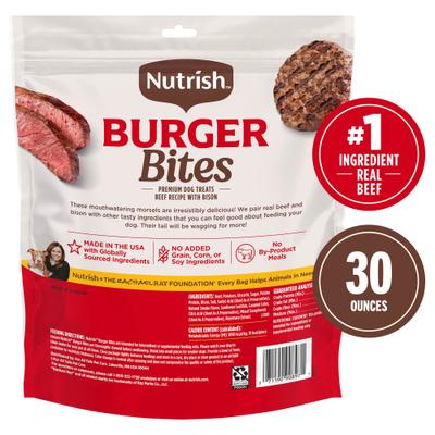 Show full view: Rachael Ray Nutrish Burger Bites Beef & Bison Recipe Soft & Chewy Dog Treats, 30-oz bag (Rachael Ray) slide 4 of 13