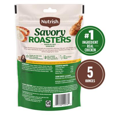 Show full view: Rachael Ray Nutrish Savory Roasters Roasted Chicken + Burger Bites, Beef Burger with Bison Dog Treats, 5-oz bag slide 7 of 10
