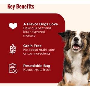 Nutrish Burger Bites, Beef Burger with Bison Grain-Free Dog Treats, 12-oz bag (Rachael Ray)