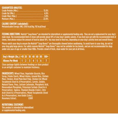 Show full view: Nutrish Soup Bones Premium Chicken & Veggies Flavor Dog Chews, 12.6-oz bag (Rachael Ray) slide 10 of 14