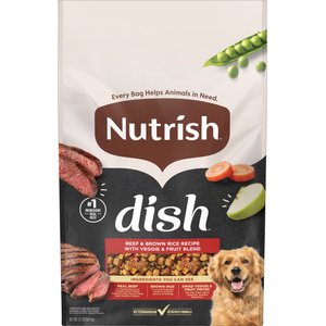 Nutrish Dish Beef & Brown Rice Recipe with Veggies, Fruit & Chicken Dry Dog Food, 23-lb bag (Rachael Ray)