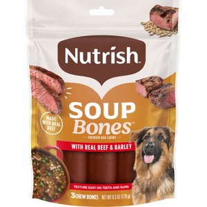 Nutrish Soup Bones Premium Beef & Barley Flavor Dog Treats, 6.3-oz bag (Rachael Ray)