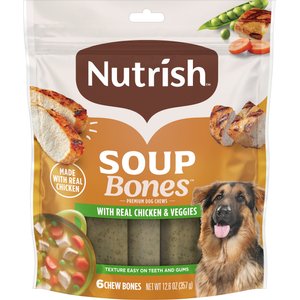 Nutrish Soup Bones Premium Chicken & Veggies Flavor Dog Chews, 12.6-oz bag (Rachael Ray)
