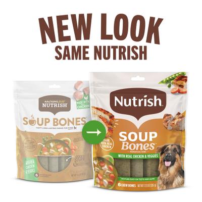 Show full view: Nutrish Soup Bones Premium Chicken & Veggies Flavor Dog Chews, 12.6-oz bag (Rachael Ray) slide 3 of 14