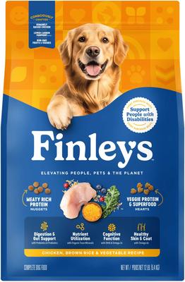 Finley's Chicken, Brown Rice & Vegetable Recipe Dry Dog Food, 12-lb bag