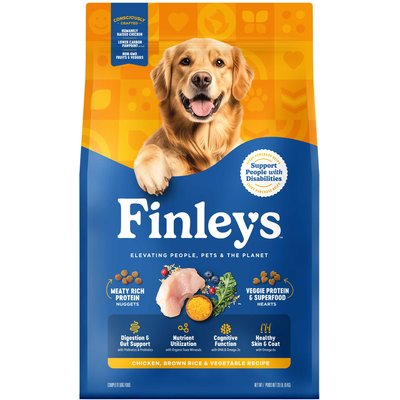 Finley's Finley's Chicken, Brown Rice & Vegetable Recipe Dry Dog Food, 20-lb bag