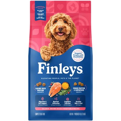 Finley's Finley's Salmon, Brown Rice & Vegetable Recipe Dry Dog Food, 4-lb bag