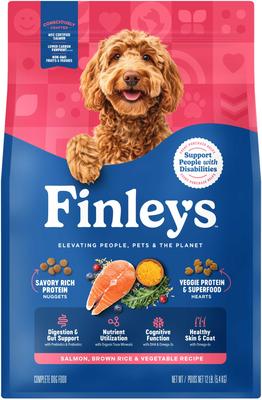 Finley's Salmon, Brown Rice & Vegetable Recipe Dry Dog Food, 12-lb bag