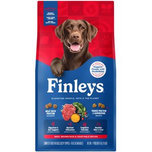 Finley's Beef, Brown Rice & Vegetable Recipe Dry Dog Food, 4-lb bag