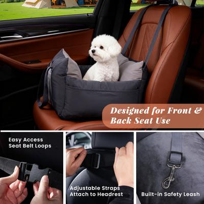 Show full view: LFC PETS Dog Car Booster Seat, Grey slide 7 of 10