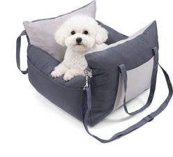 LFC PETS Dog Car Booster Seat, Grey