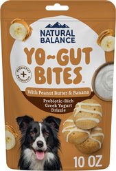 Natural Balance Yo-Gut Bites with Peanut Butter & Banana Crunchy Dog Treats, 10-oz bag