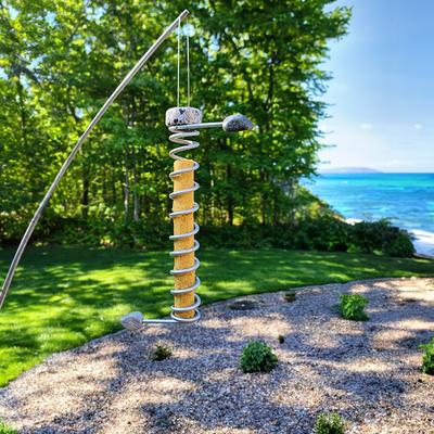 Show full view: Sea Stones Flock Lifetime Suet Plug Hanging Stainless Steel Songbird Feeder, Natural slide 2 of 8