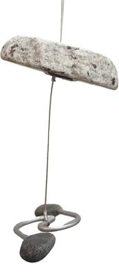 Show full view: Sea Stones Feast Lifetime Seed Cylinder Hanging Stainless Steel Songbird Feeder, Natural slide 6 of 8