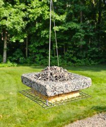 Sea Stones Peckish Lifetime Suet/Seed Cake Hanging Stainless Steel Songbird Feeder, Natural