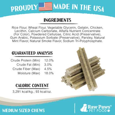 Show full view: Raw Paws Mint Dental Dog Treats, 26-oz slide 5 of 7