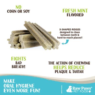 Show full view: Raw Paws Mint Dental Dog Treats, 26-oz slide 3 of 7