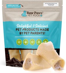 Raw Paws Filled Cow Femurs 3 to 4-in Peanut Butter Dog Bones, 6 count
