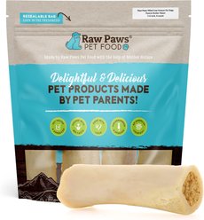Raw Paws Filled Cow Femurs 5 to 6-in Peanut Butter Dog Bones, 4 count