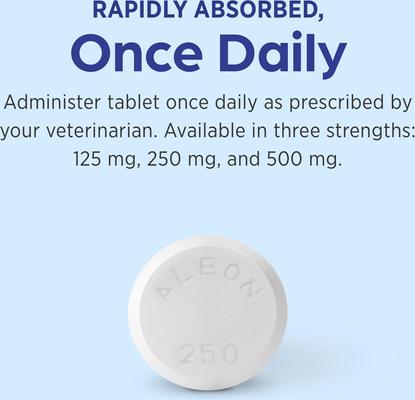 Show full view: Albon (sulfadimethoxine) Tablets for Dogs & Cats, 30 tablets, 125-mg slide 6 of 10