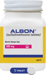 Albon (sulfadimethoxine) Tablets for Dogs & Cats, 1 tablet, 500-mg